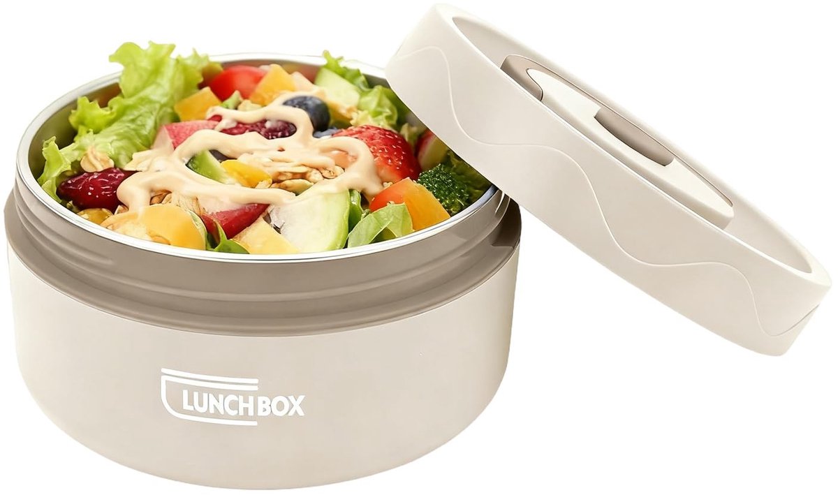Dailygoods- Lunchbox 304 Roestvrij Staal - Thermische Kookpot - Dubbele Laag - 420ml - Draagbare Container - Uitstekend Warmtebehoud - Voedselcontainer