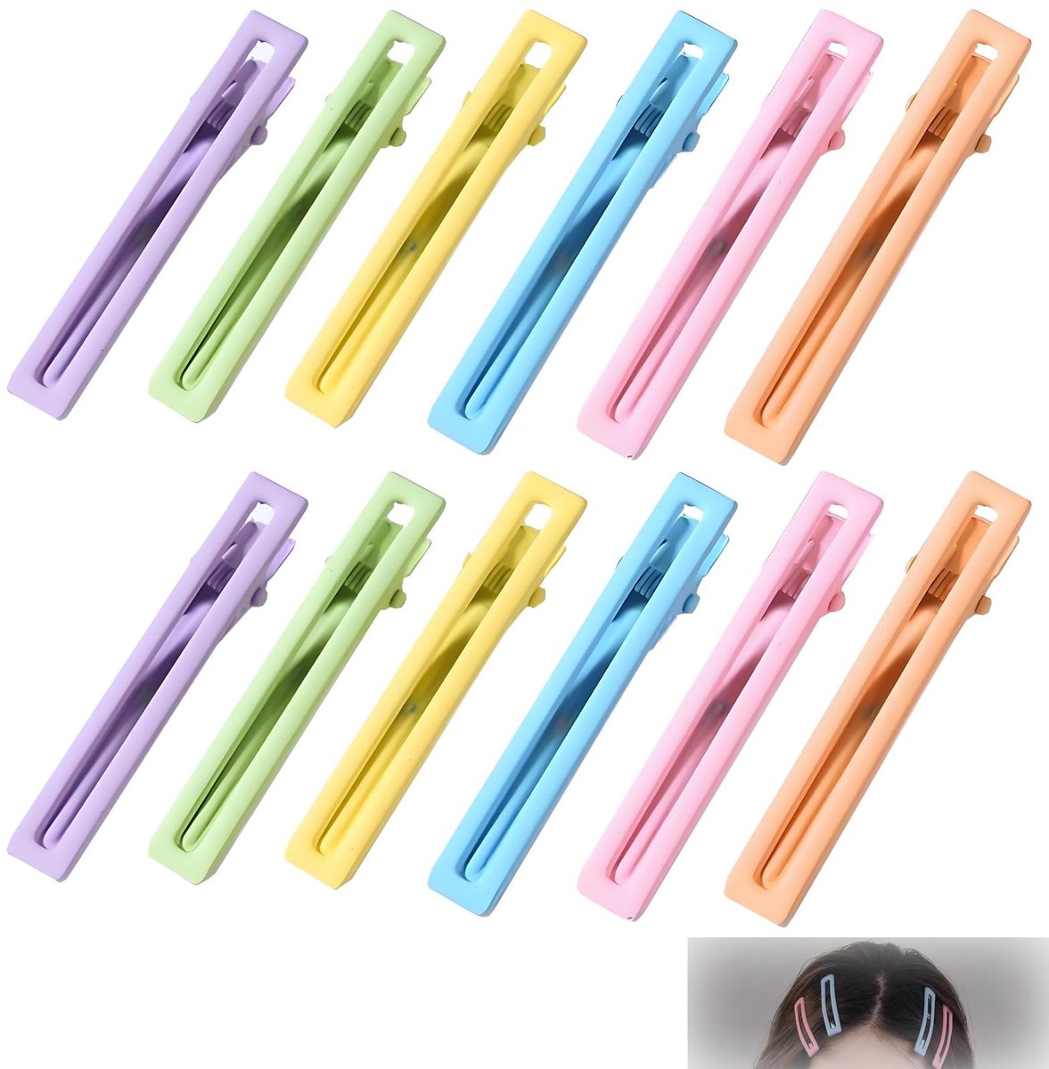 Dailygoods- Haarspelden 12 Stuks - Platte Haarspelden - Antislip Haarspelden - Krulspelden - Haarklemmen Klein - Roestvrij Metaal - Lichtgewicht 3g