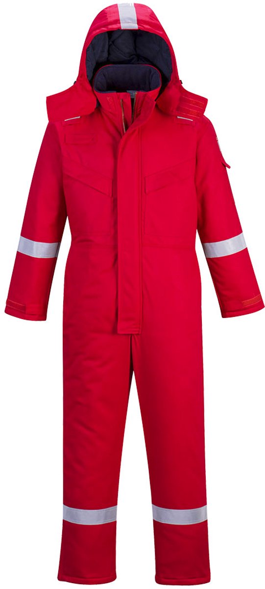 Portwest Vlamvertragende Antistatische Winteroverall FR53 - Rood - M