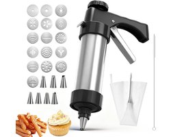QUOVO® Krokettenmaker - Krokettenmachine - Krokettenpers - Zilver/Zwart - 22cm x 13cm x 6cm