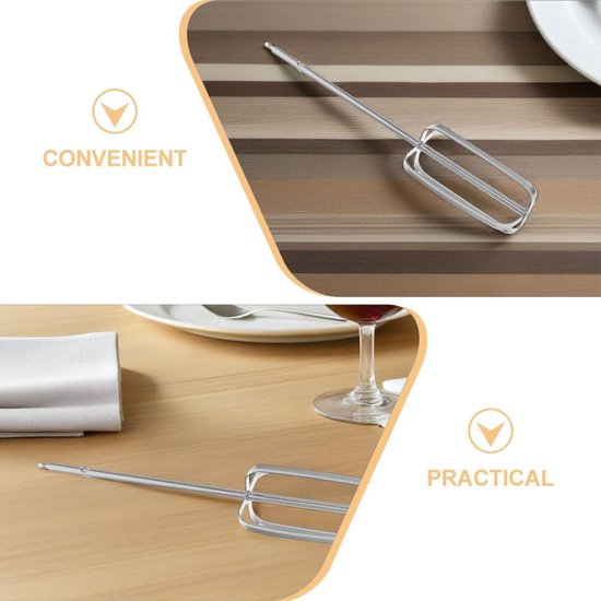 Handmixer Kloppers - Mixer Opzetstukken - Bakken en Koken - Roestvrij Staal 304 - 4 stuks - Zilver — afbeelding 2