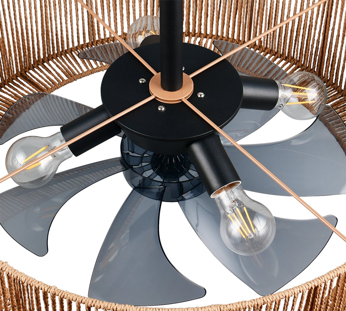Fantiluxe - Wilma - Plafondventilator zonder lamp - Hout - Ø61cm - Plafond ventilator - Afstandsbediening - Slaapkamer thumbnail 3