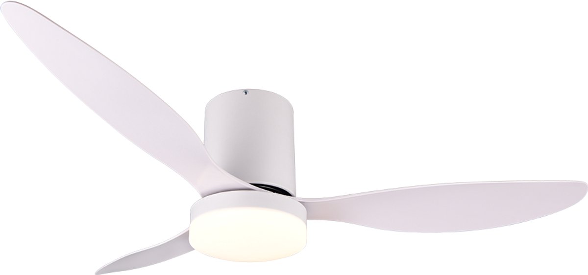 Fantiluxe - Magnus - Plafondventilator met verlichting - Wit - Ø132cm - Afstandsbediening - Met lamp - Plafond ventilator - Slaapkamer – foto 4