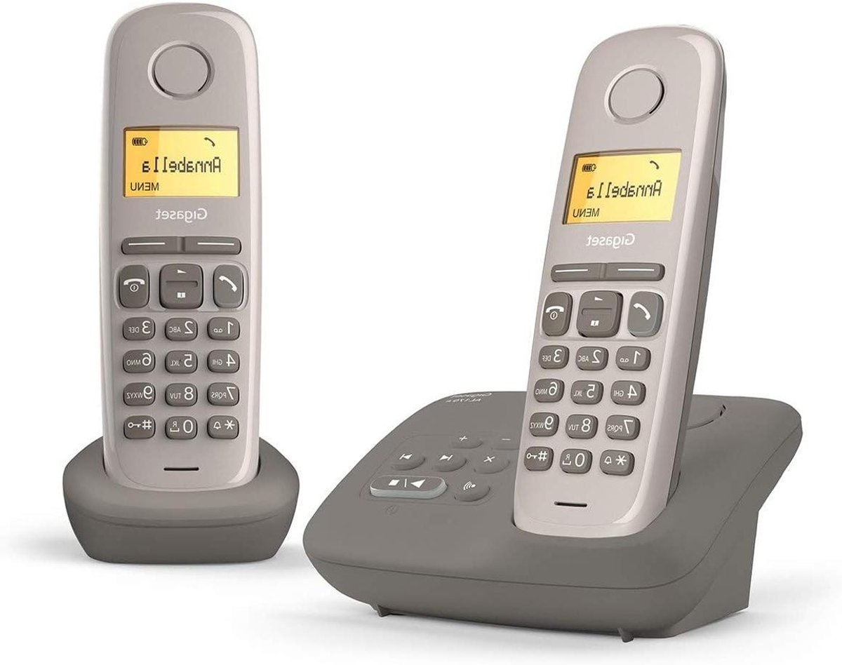 Vaste Telefoon - Duo Set - Thuis Bellen - 5 Standen Volume - 2 Telefoons - Antraciet