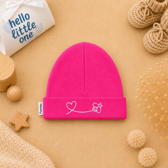 Blijeitje - Baby Cadeau Meisje - Luxe Kraamcadeau met Romper & Mutsje - Babyshower Geschenk Newborn - Hello Little One Honey Bee — afbeelding 3