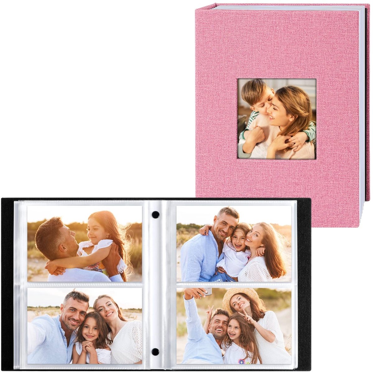 Dailygoods- Fotoalbum 200 Foto's - 10x15 cm - Linnen - 50 Bladen - Schokbestendig - Stofvrij - Elegant Ontwerp - Fotosboek
