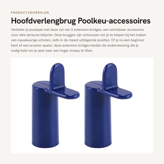 Dailygoods- Hoofdverlengbrug Set van 2 - Poolkeu Accessoires - Brugaccessoires - Kunststof/ABS - Eenvoudig te bevestigen - Verbeter uw poolspel - Biljartbrug van Dailygoods — afbeelding 4