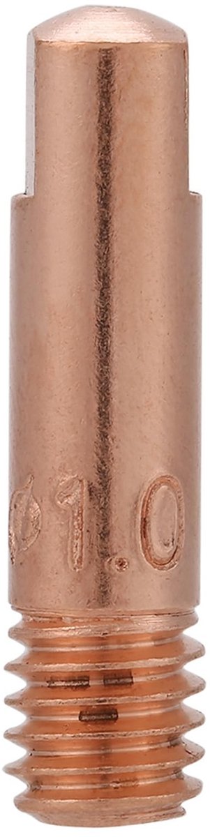 Dailygoods- Mig-mondstuk 20 Stuks - Koperen Punt - Robuust en Duurzaam - Eenvoudig te Monteren - Totale Lengte 2,3 cm - Lange Levensduur - Lasmondstuk