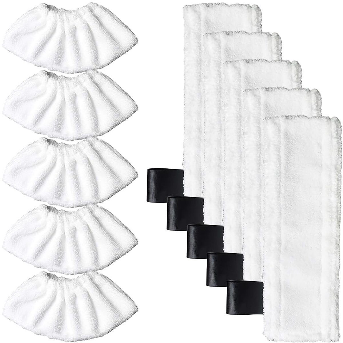 Dailygoods- Stoomreiniger Accessoires 10-delig - Vezelstof Reinigingsdoek Set - Vloerdoeken - Stofhoezen - Microvezeldoek - Wasbaar en herbruikbaar - Reinigingsdoeken