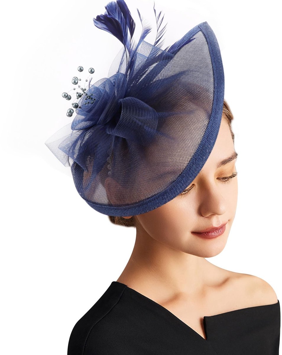 Dailygoods- Fascinator Dames - Vintage Hoofddeksel - Lichtgewicht Hoed - Polyester/veren - Cocktailparty - Elegante Look
