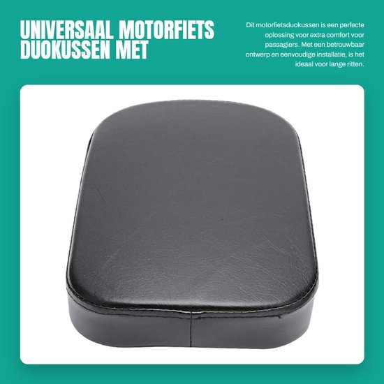 Dailygoods- Passagierszadel Universeel - Motorzadeltassen - Duokussen - Achterzitkussen - 8 Zuignappen - Rubber Design - Motorzadel van Dailygoods — afbeelding 4