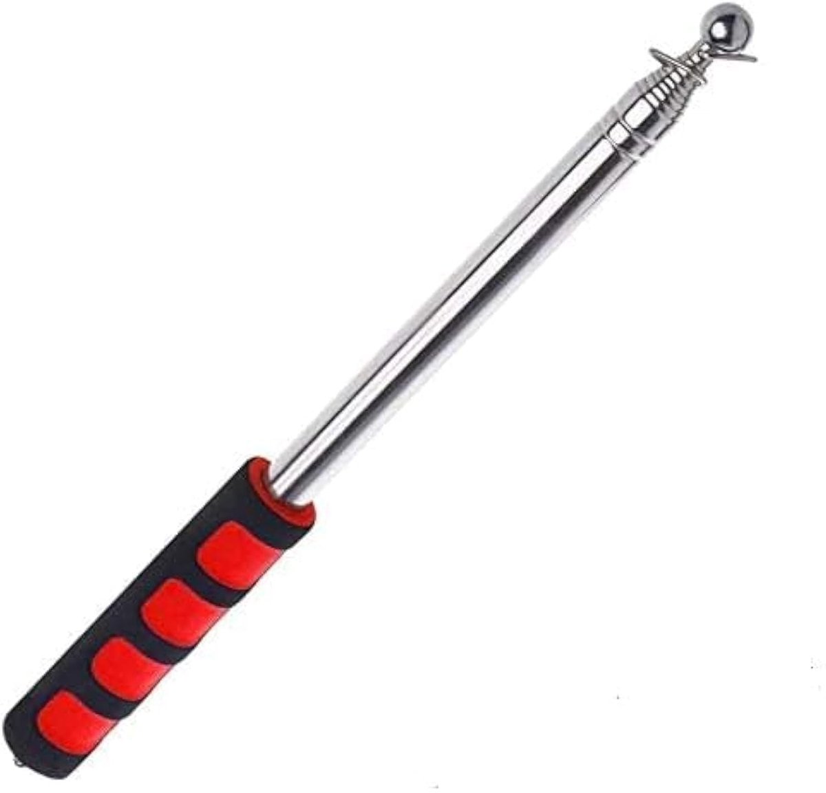 Dailygoods- Vlaggenmast 6,5 ft - Telescopisch - Lichtgewicht - Roestvrij Staal - Ergonomische Handgreep - Inclusief Ringen - Vlaggenstok