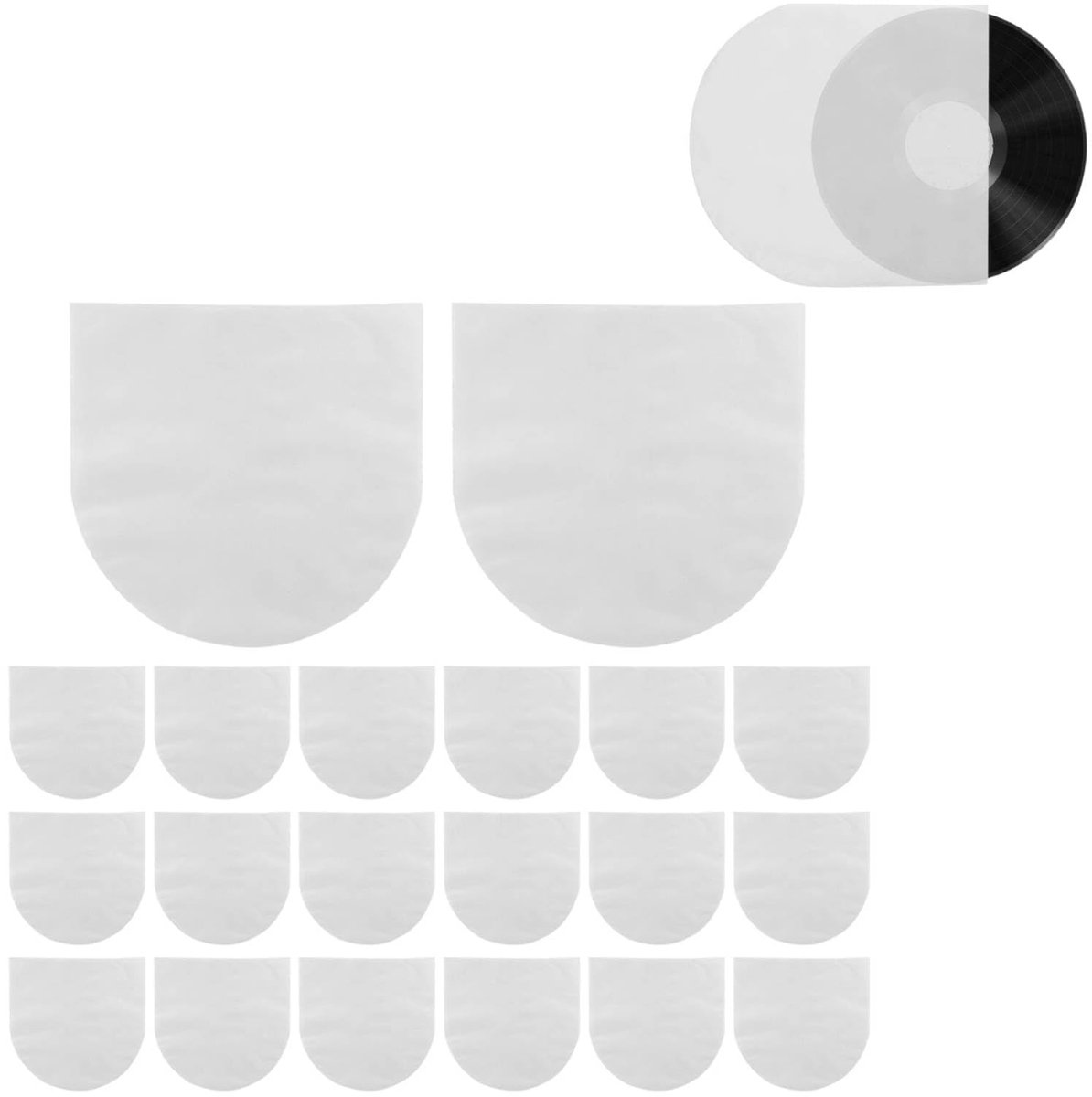 Dailygoods- Vinyl Hoes 100 Stuks - Antistatische Beschermhoezen - Slijtvaste Binnenhoezen - Geschikt voor 7 Inch Platen - Duurzaam en Veilig - Lange Levensduur - Platenhoezen