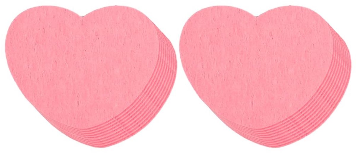 Dailygoods- Gezichtssponzen 20 Stuks - Herbruikbaar - Cosmetische Sponzen - Poriënexfoliërend - Make-upverwijdering - Diepe Reiniging - Schoonmaaksponges