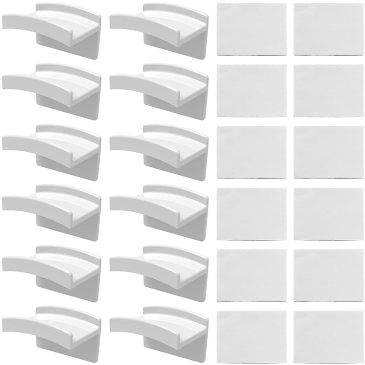 Dailygoods- Hoedenhaak 12-pack - Zelfklevende Wandhaak - Hoedenhouder - Pettenrek - Wandhaken - Duurzaam Ontwerp
