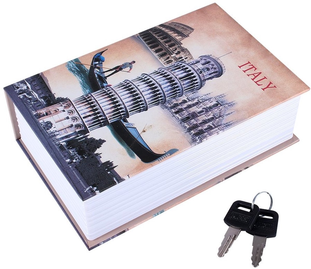 Dailygoods- Boekvormige Kluis - Metalen Constructie - 2 Sleutels - Veiligheidswoordenboek - Afmetingen 18x11,5x5,5 cm - Perfect Cadeau - Veiligheidsbox