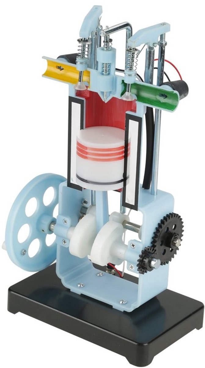 Dailygoods- Dieselmotor Viertakt Eencilinder - Onderwijsmodel - Eenvoudig Te Monteren - Handmatige/Aangesloten Bediening - Compact Ontwerp - Geschikt Voor Middelbare School