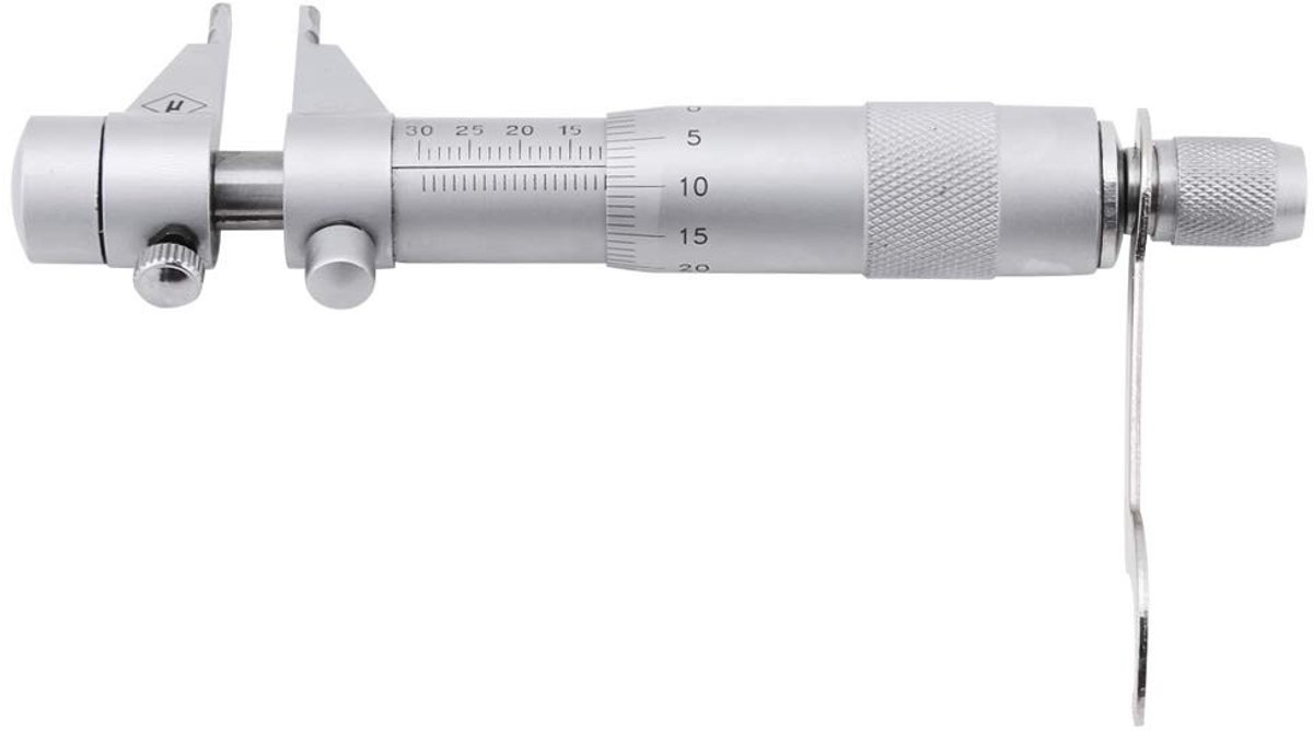 Dailygoods- Bore Micrometer 5-30mm - Dikte Meter - Precisie 0.01mm - Roestvrij Staal - Houten Opbergdoos - Lichtgewicht 268g