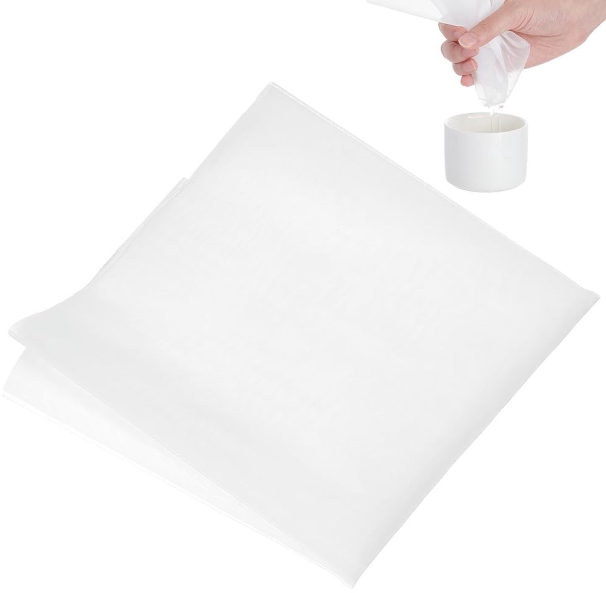 Dailygoods- Filterdoek 4 m x 40,5 cm - Hoogwaardig Nylon - Slijtvast - Anti-aging - Verf/Voedsel/Chemicaliën - Voorkomt Verstopping - Filtermesh