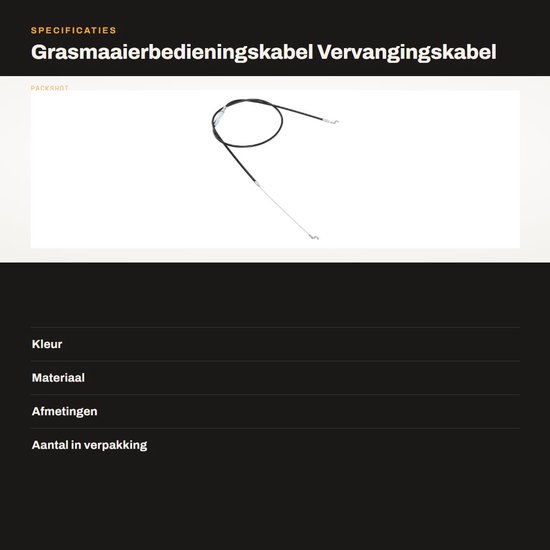 Dailygoods- Grasmaaierbedieningskabel 1,4 M - Vervanging - Tuingas - Tractiemotor - Hoogwaardig Rubber/Staal - Flexibel en Duurzaam - Bedieningskabel — afbeelding 4