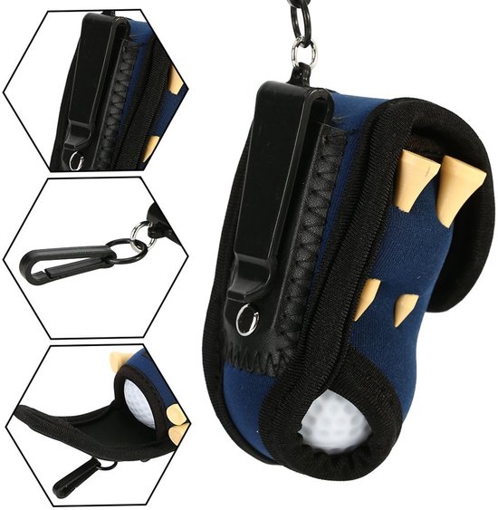 Dailygoods- Golfbaltas met clip - Draagbare golfaccessoires - Inclusief 4 afslagen/2 golfballen - Zacht stof - Elastisch/durzaam materiaal van Dailygoods — afbeelding 4