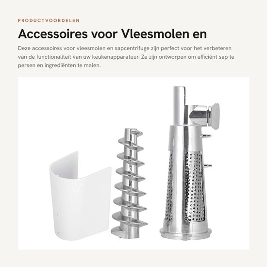 Dailygoods- Sapcentrifuge Accessoires - Hulpstuk - Vleesmolen - Filtermof - Toebehoren - Mixerhulpstuk van Dailygoods — afbeelding 4