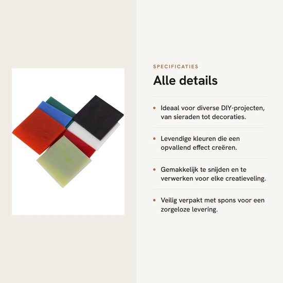 Allecto - Kleurrijke glasplaat - Glas-in-lood projecten - 7 Stuks - Mozaïekglas - Ideaal voor decoratie - Creatieve hobby's van Merkloos — afbeelding 2