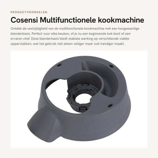 Dailygoods- Kookmachine Stabiele werking - Blender - Mengkom - Vaatwasmachinebestendig - Premium PP-materiaal - Multifunctioneel - Keukenmachine van Dailygoods — afbeelding 4