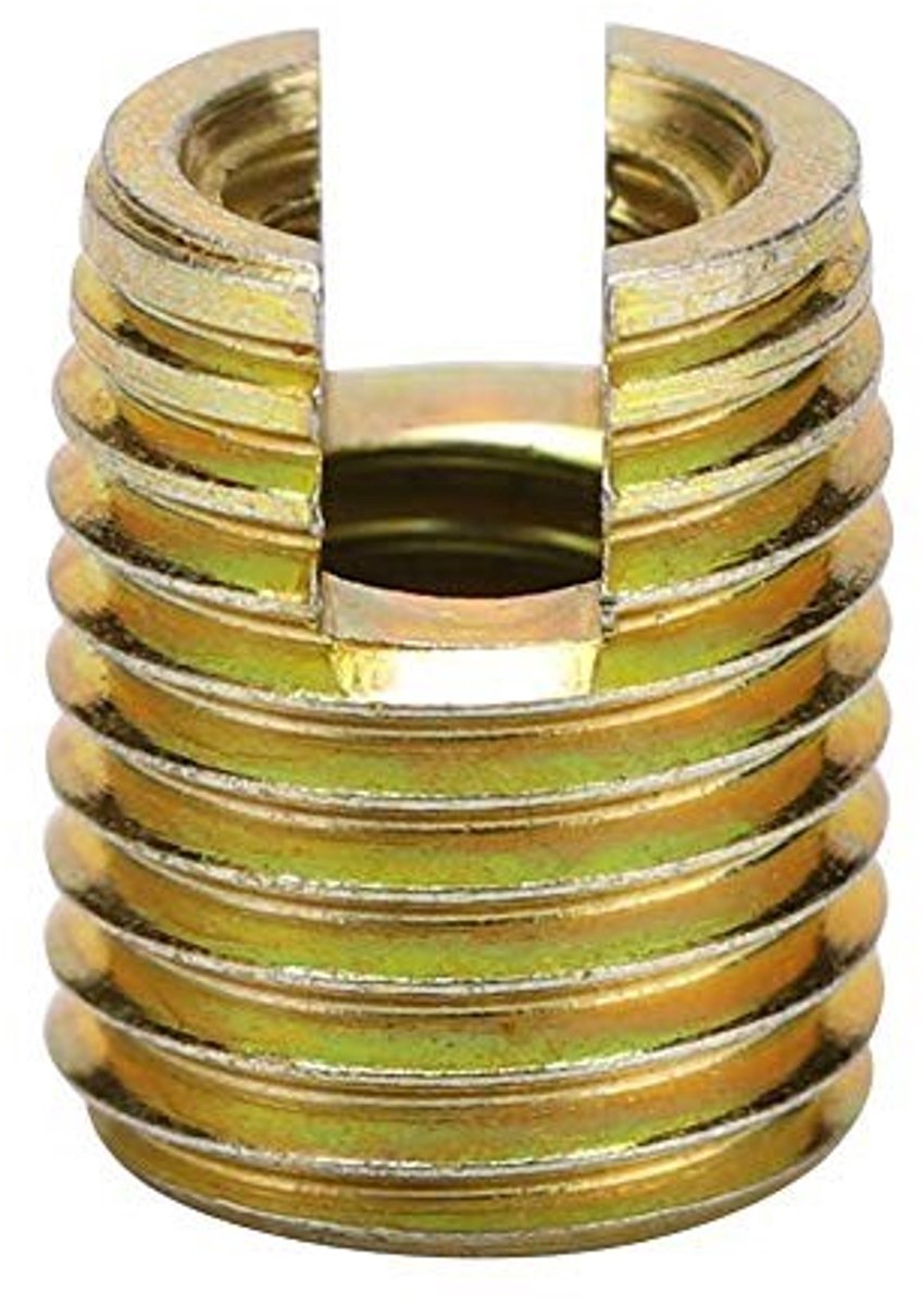Dailygoods- Schroefdraadinzetstuk 20 Stuks - Zelftappende Krimpmoer - Koolstofstaal - Binnen M6 x 1,0 - Buiten M9 x 1,0 - Lengte 12 mm - Duurzaam Gebruik - Inzetmoer