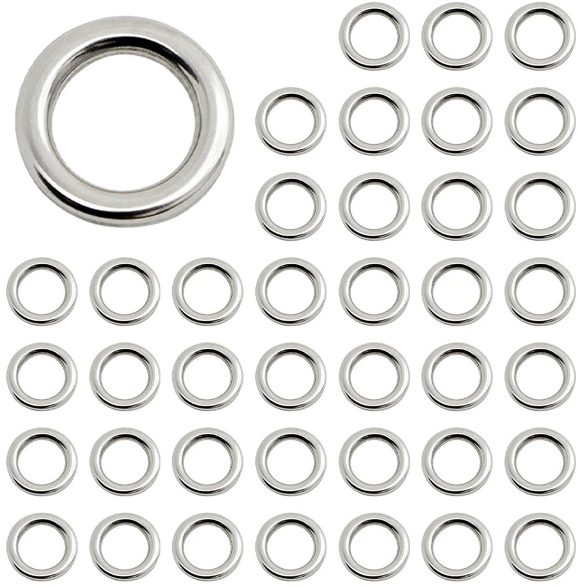 Dailygoods- Vishaakconnectoren 40PCS - Lichtgewicht Ringen - Aasconnector - Roestvrij Staal - 230lb Sterkte - Duurzaam en Corrosiebestendig - Haakconnector