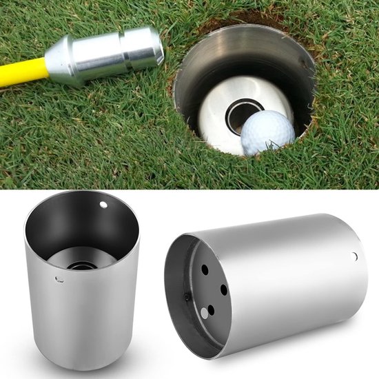 Allecto - Golf Hole Cup - Golf Hole Sleeve - Effectief Golftrainingshulpmiddel - Roestvrijstaal - Oefenen met Chippen - Perfect voor Achtertuin - I.. van Merkloos — afbeelding 4