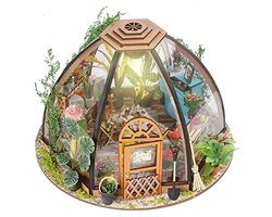 Cuteefun DIY Miniature House Kit for Adults to Build DIY Craft House Model Kit with Furniture and Tools Make Your Own Creative Gift (Starry Flower House)