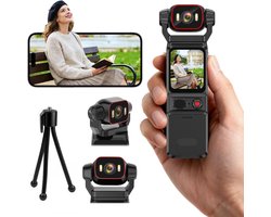 Actie Camera – Vlog Camera – Soepel Filmen – 6-Assige Stabilisatie – 4K Resolutie – Zwart