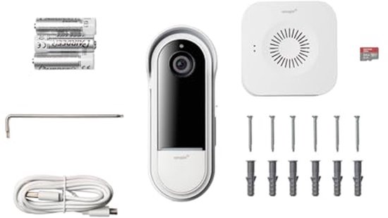 OMAJIN by Netatmo 2K Wireless Smart Video Doorbell, Battery Operated, Including Gong, Motion & People Detection, IP65, Zone Detection, Two-Way Audio, SD/Cloud Storage, OVD-01 — afbeelding 3
