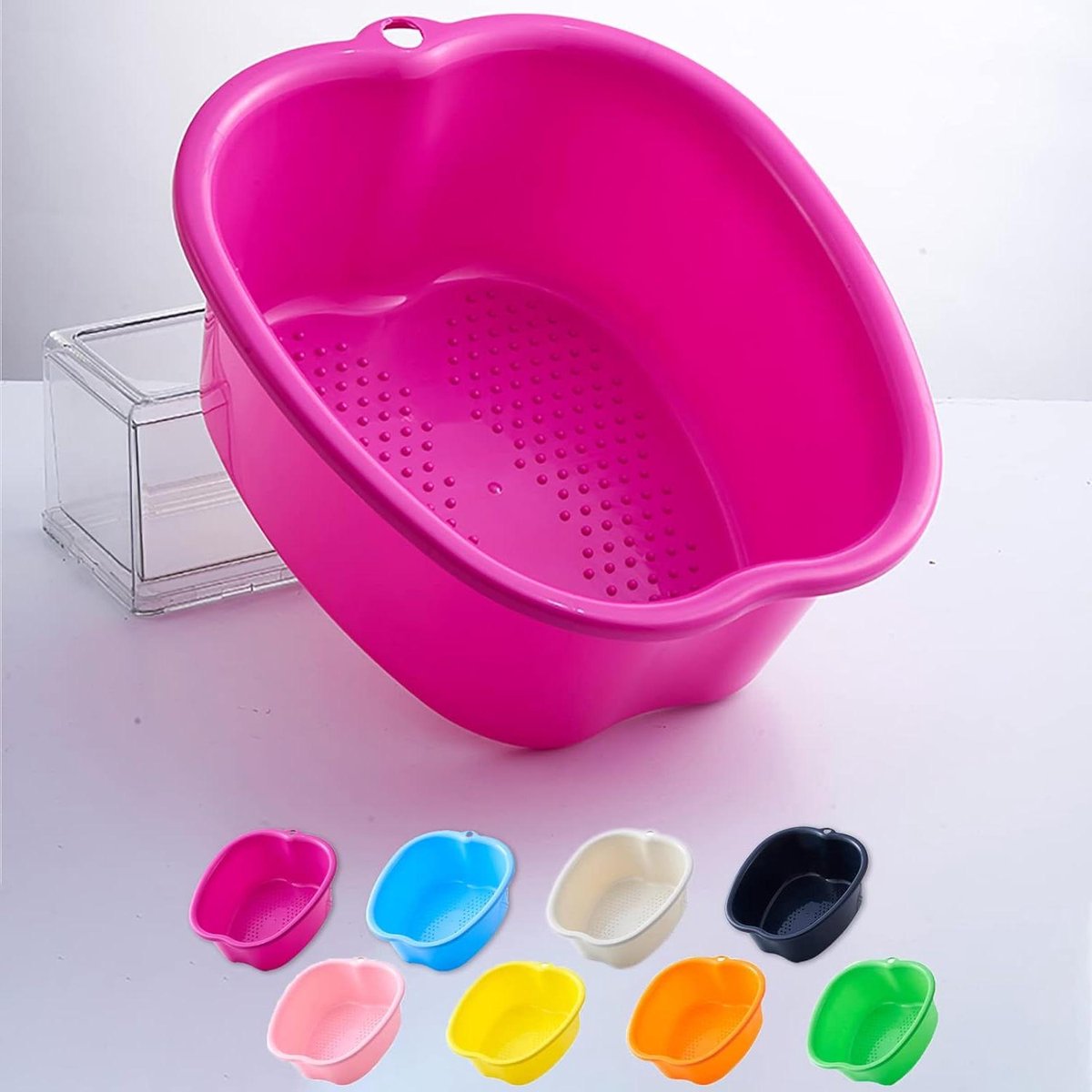 Voetenbad Spa - Voetbad Bak - Voet Ontspanning - Ingebouwde Massagepunten - 36 x 32 x 15 cm - Paars