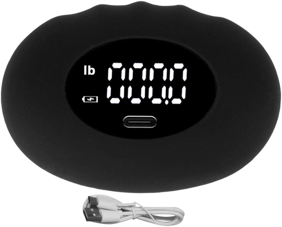 Dailygoods- Vingertrainer 180 kg - Handtrainer - Grijper Trainer - Siliconen - Ergonomisch Ontwerp - Mobiel Opladen