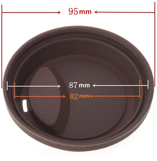 Dailygoods- Drinkdeksel Morsbestendig - Herbruikbare Koffiemokdeksels - 2 Stuks - Siliconen - Vaatwasserbestendig - Houdt Drank Warm/Koud - Koffiedeksel — afbeelding 2