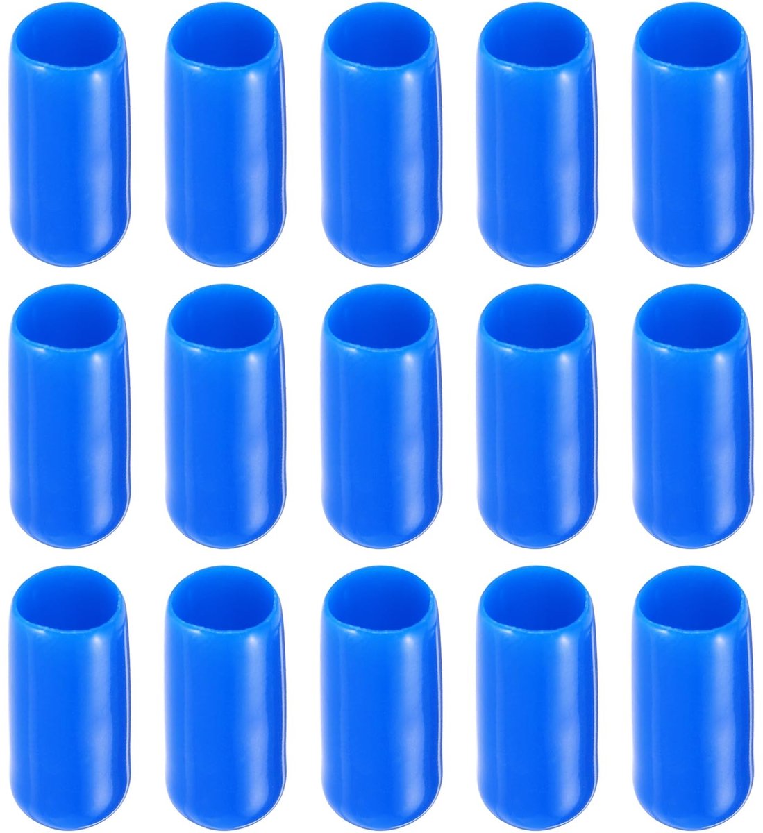 Dailygoods- Eindkappen 100 Stuks - Rubber - Bescherming voor Schroef/Bout - Roestpreventie - Stofisolatie - Binnendiameter 5 mm - Blauw - Beschermkappen