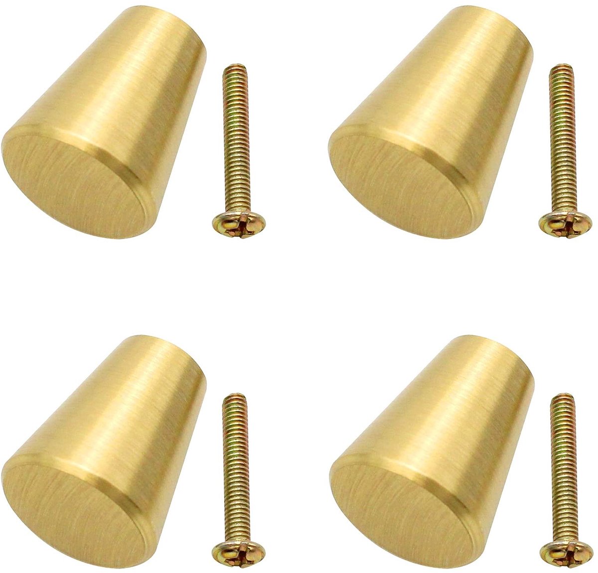 Dailygoods- Kastknoppen Goudkleurig - Meubelknoppen Massief Messing - Deurknopjes - Handgrepen - Eenvoudig te Installeren - Diameter 17 mm