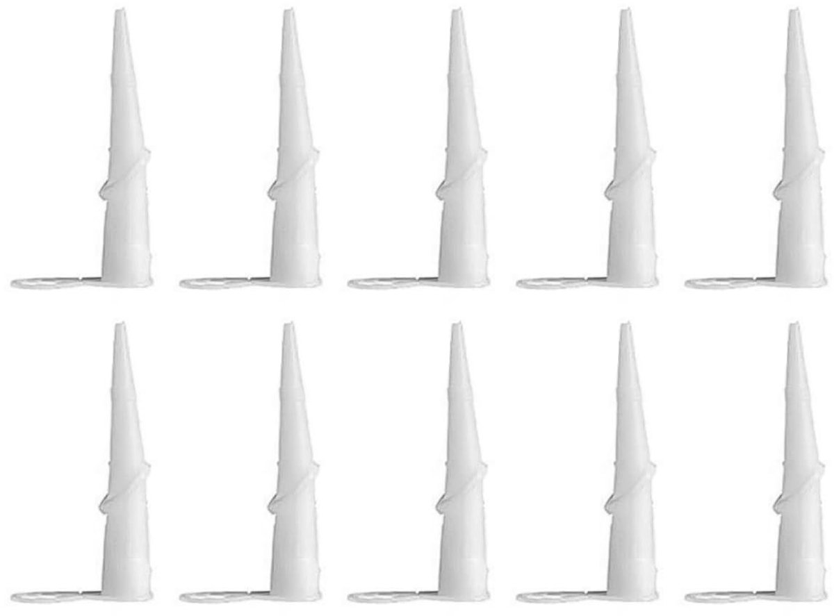 Dailygoods- Kittips 360° Draaibaar - 10 Stuks - Kunststof PP-Materiaal - Voor Glaslijmtoepassingen - Nauwkeurige Lijmtoepassing - Flexibel Ontwerp - Lijmtips