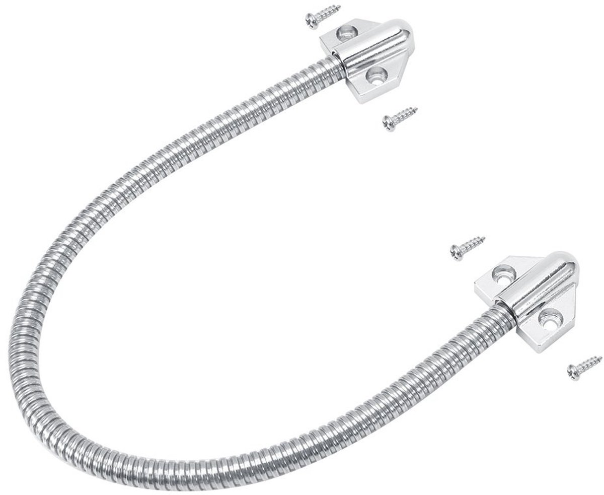 Dailygoods- Draadbeschermer Flexibel - Zinklegering - 400 mm - 10 mm Diameter - Driehoek Uiteinden - Inclusief Schroeven - Kabelbescherming