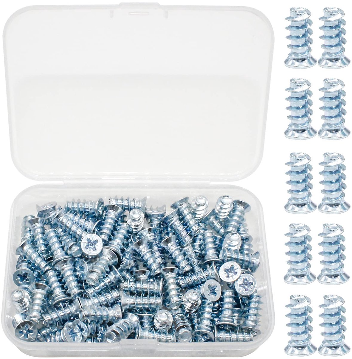 Dailygoods- Meubelschroeven 6,3 x 13 mm - Verzinkte Schroeven - 100 Stuks - Staal - Voor Scharnieren - PZ-kop
