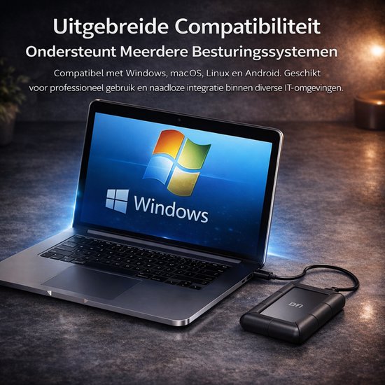 DM Externe Harde Schijf 2TB - USB C - Stootvaste Draagbare HDD - Hoge Opslagcapaciteit - Zwart — afbeelding 5