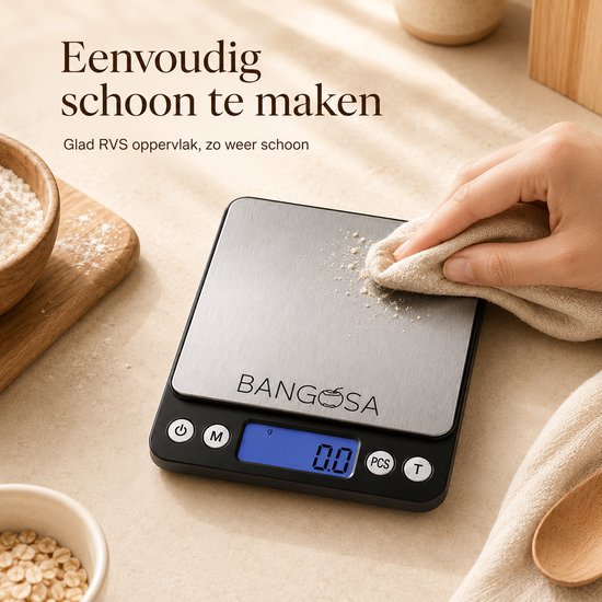 PARENCE Keukenweegschaal – Mechanisch Met 400 Ml Bakje, Transparant En Nauwkeurig Tot 1 Kg