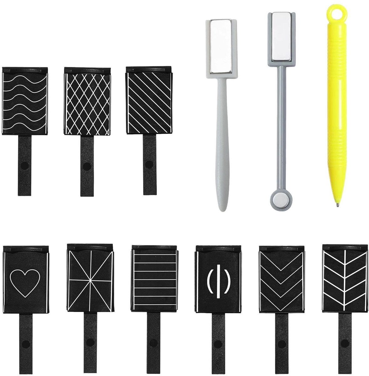 Dailygoods- Nagelkunstmagneetgereedschap 12 Stuks - Multifunctionele Magneten - Kattenoogmagneet Set - Nagelaccessoires voor Nailart - Veelkleurig - Hoogwaardige Kwaliteit