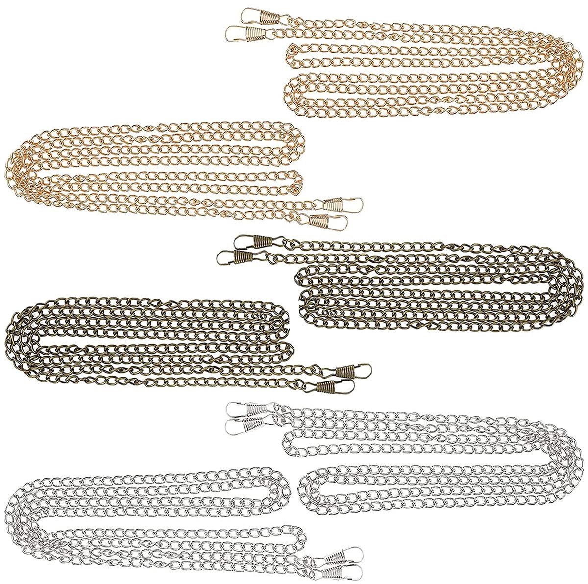Dailygoods- Zakketting 6 Stuks 120cm - Handtasriem - Crossbody Ketting - Duurzaam Accessoire - Robuust - Lichtgewicht