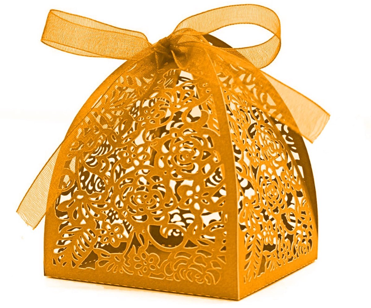 Dailygoods- Snoepdozen 50 Stuks - Bruiloft/Gift Dozen - Cadeaudozen met Deksel - Chocolade/Alpenliebe Opslag - Delicaat Ontwerp - Perfect voor Feestelijkheden