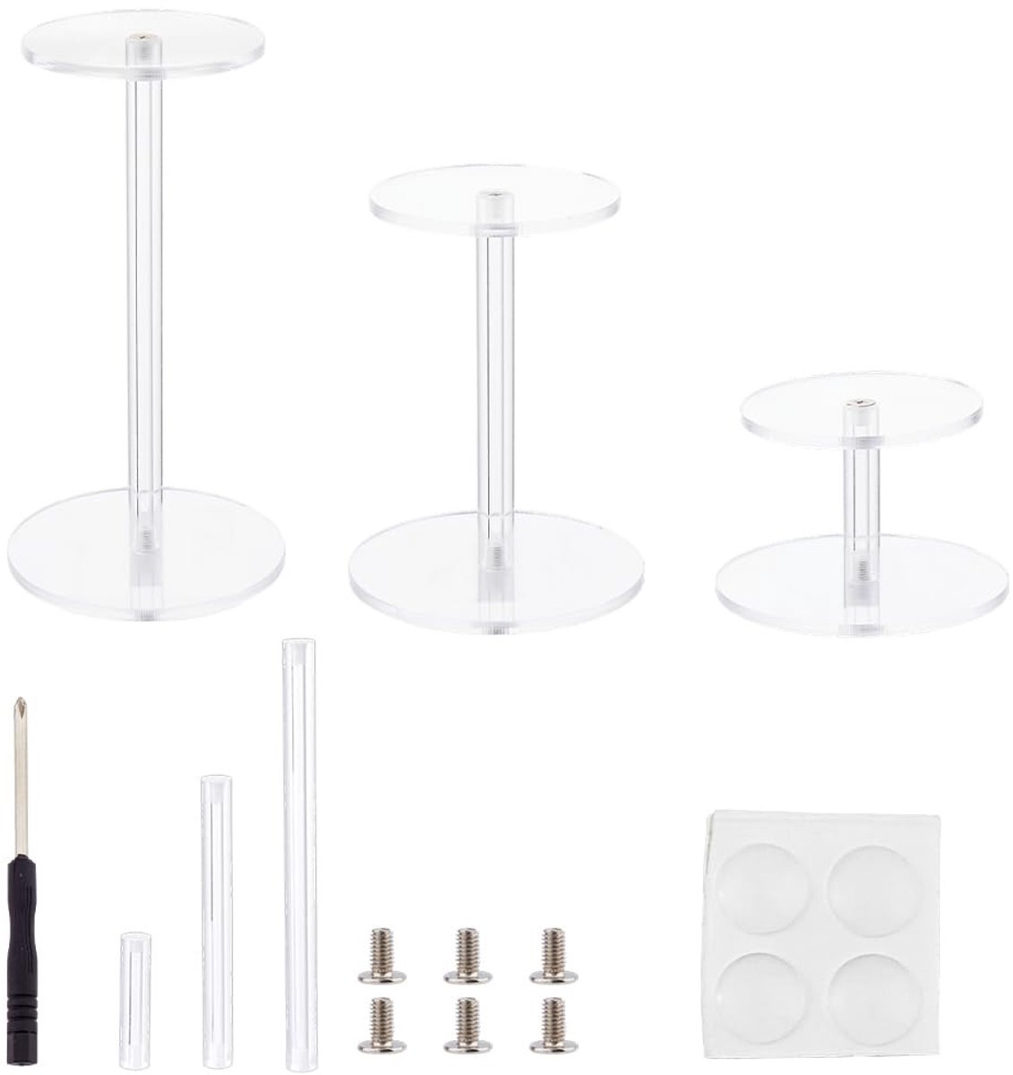 Dailygoods- Display Stand Helder Acryl - Ronde Vliegende Miniaturen - Combat Riser - Actie