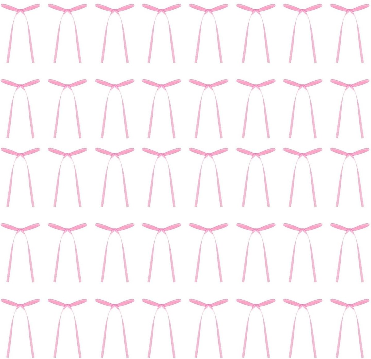 Dailygoods- Taartdecoraties 40 Stuks - Roze Strikken - Vrouwentaartdecoraties - Eenvoudige Taartdecoraties - Feestaccessoires - Duurzaam Polyester - Taartversiering