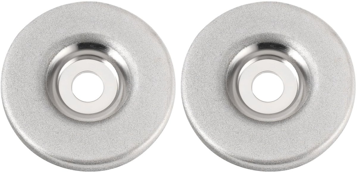 Dailygoods- Slijpschijf 56mm Diamant - 2 Stuks - 320 Grit - Geschikt voor Glas/Roestvrij Staal - Hoge Slijpsnelheid - Eenvoudig te Installeren - Diamantschijf
